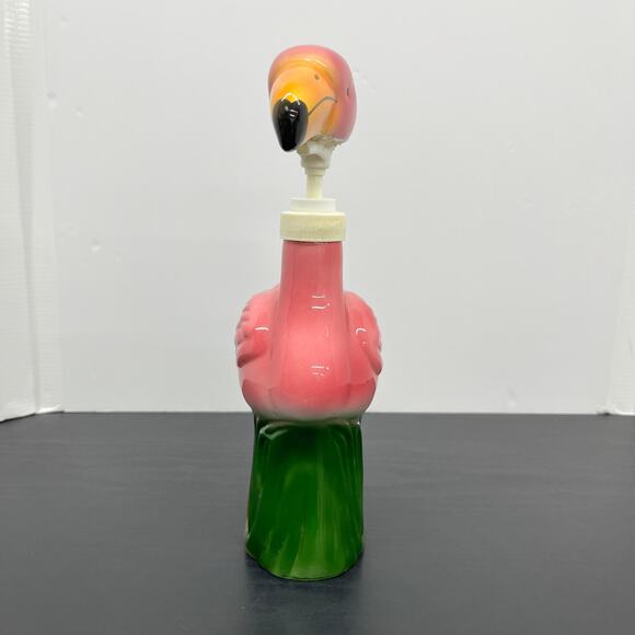 Vintage Pink Flamingo Ceramic Novelty Pump Soap Lotion Dispenser 9.5" - Picture 4 of 11